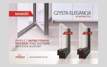 Aluplast rozszerza ofertę o profile z PVC z antracytowym rdzeniem